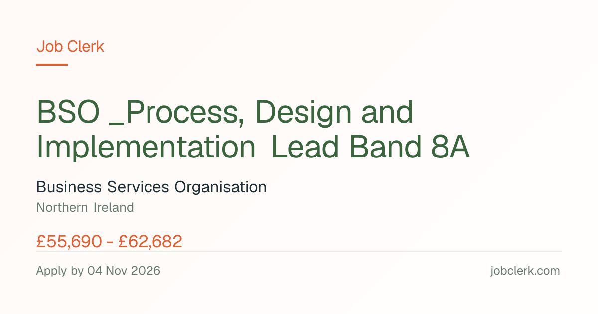 BSO Process, Design and… — Operations FPS ePharmac… NHS Job